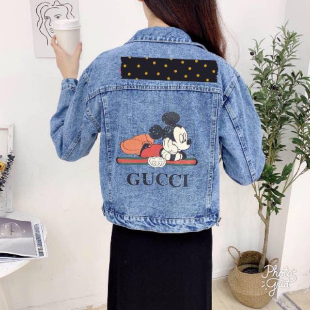 Jaket jeans mickey import bkk hk chn bangkok china