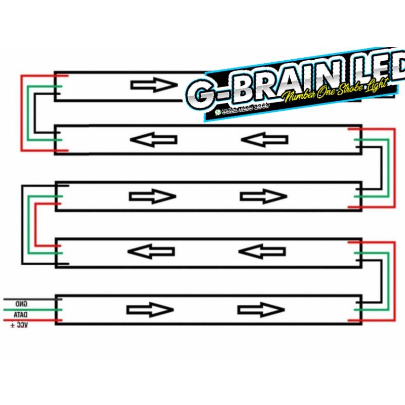 MODUL STROBO TEXT 5BARIS WS2811 V.06