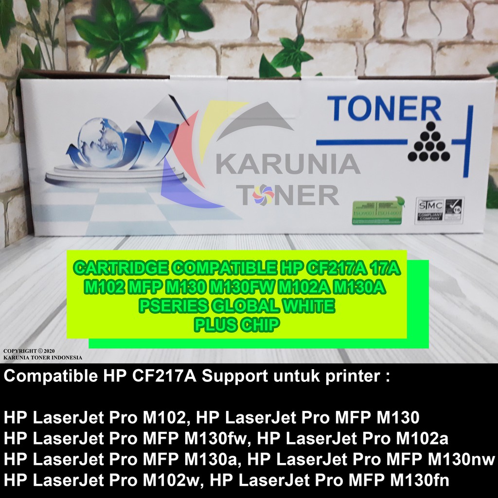 Toner Cartridge Compatible Printer HP 17A CF217A + CHIP M102a M130a