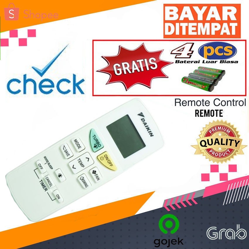 Remot Remote AC Daikin Standard / Inverter Multi Universal DAIKIN