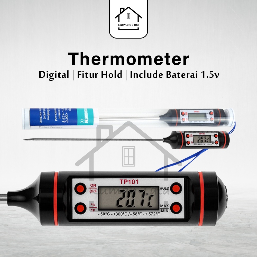 

Thermometer Digital Masak Dapur Termometer Masakan Suhu Air Daging bbq