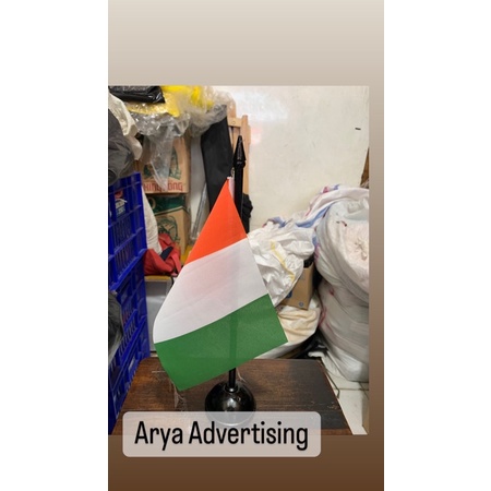 bendera negara PANTAI GADING+tiang kayu meja