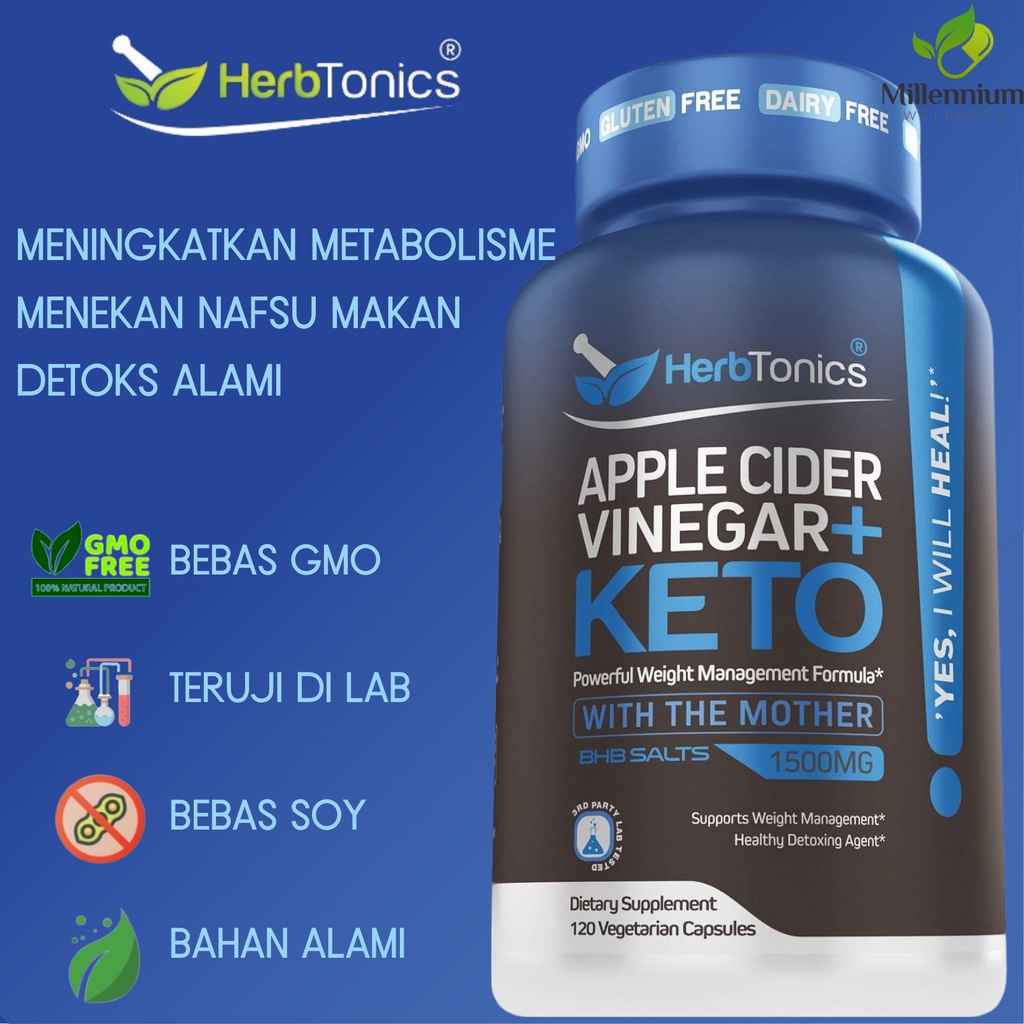 

Apple Cider Vinegar Keto 1500 mg HerbTonics