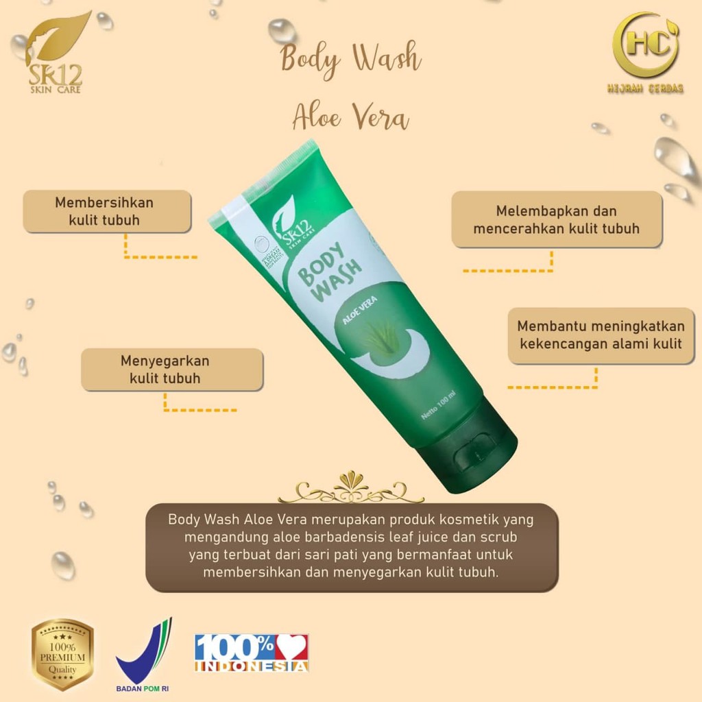 BODY WASH ALOEVERA SR12 100ML / BODY WASH SR12 / SABUN MANDI