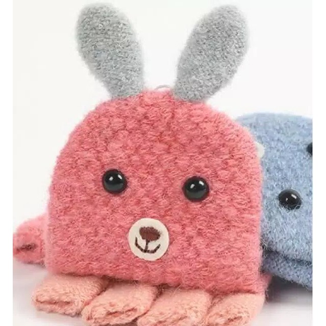 Sarung Tangan Anak Kelinci Musim Dingin / Glove Fingerless Rabbit Wool Winter