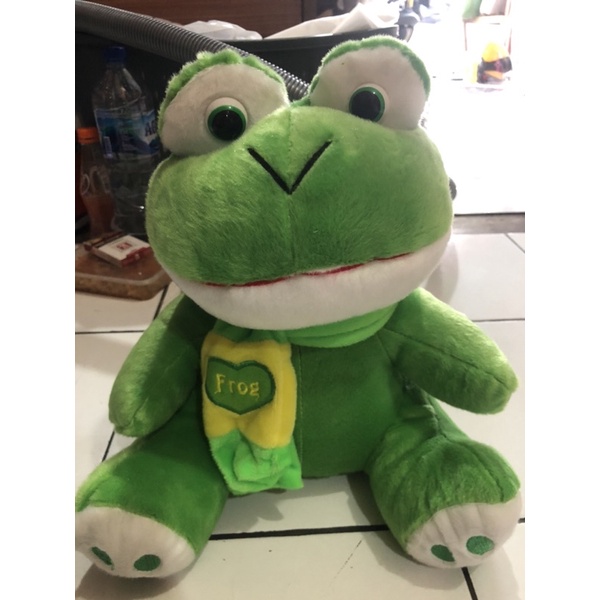 Boneka Kodok Frog Syal Size Large 30Cm Label SNI