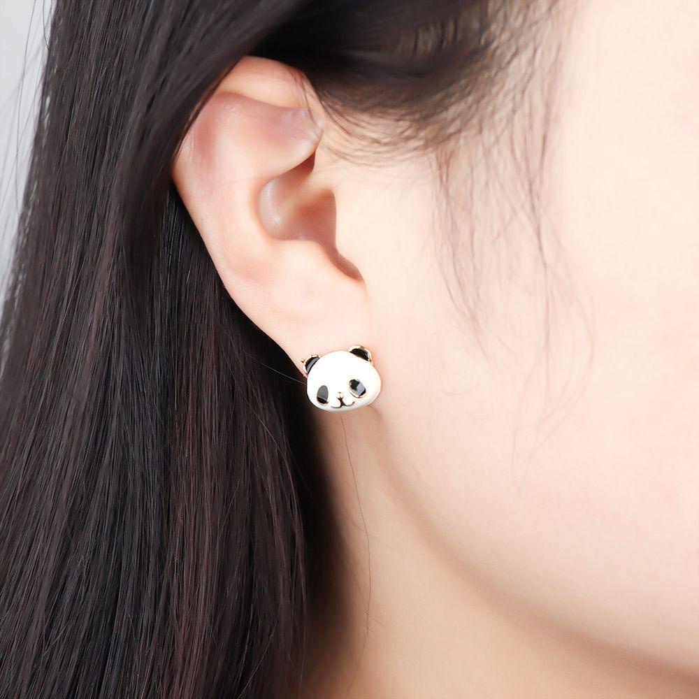 NEEDWAY Anting Untuk Wanita Bentuk Panda Perhiasan Alloy Anting Pengantin