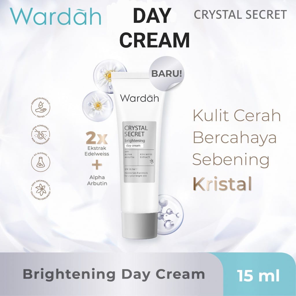 WARDAH Crystal Secret Brightening Day Cream SPF 35, PA ++, 15 ml ( White Secret )