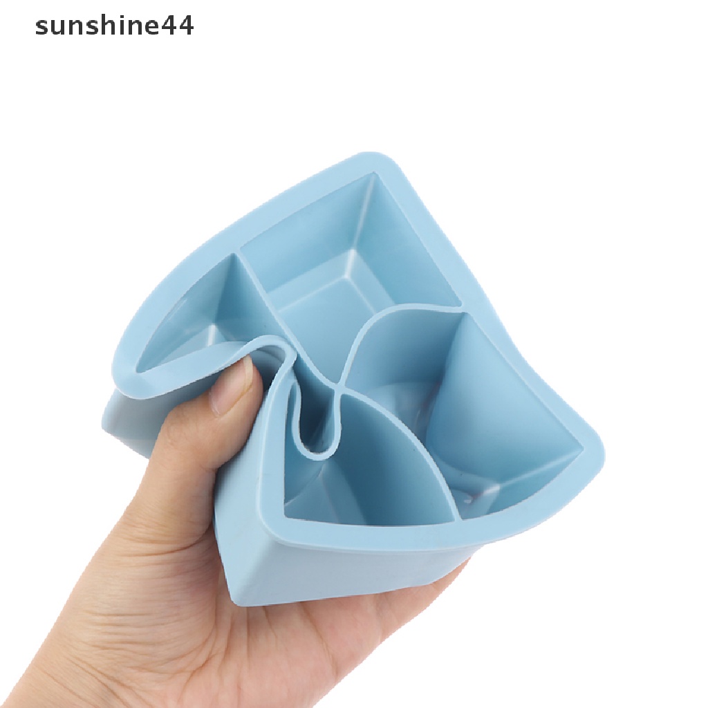 Sunshine Cetakan Es Batu DIY Bentuk Kubus Besar Bahan Silikon Food Grade