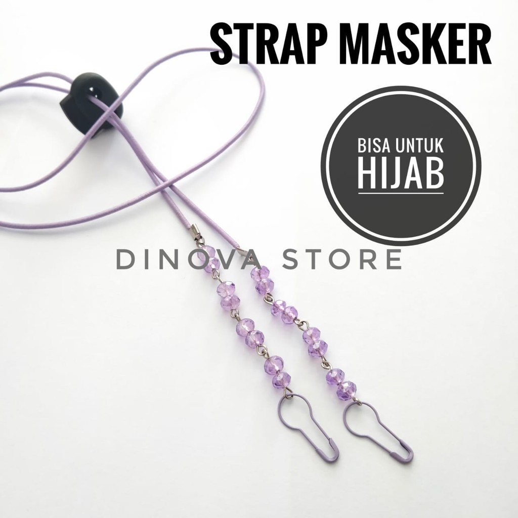 strap masker KRISTAL STOPPER/tali masker/kalung masker