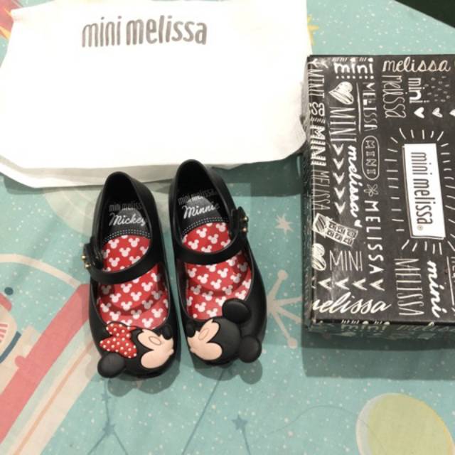 Preloved flat mini shoes mini melissa size 7 Gril Mickey Minnie Mouse