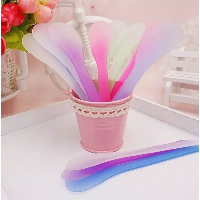 SPATULA MASKER BAHAN PLASTIK ADUKAN MASKER SENDOK MASKER PLASTIK
