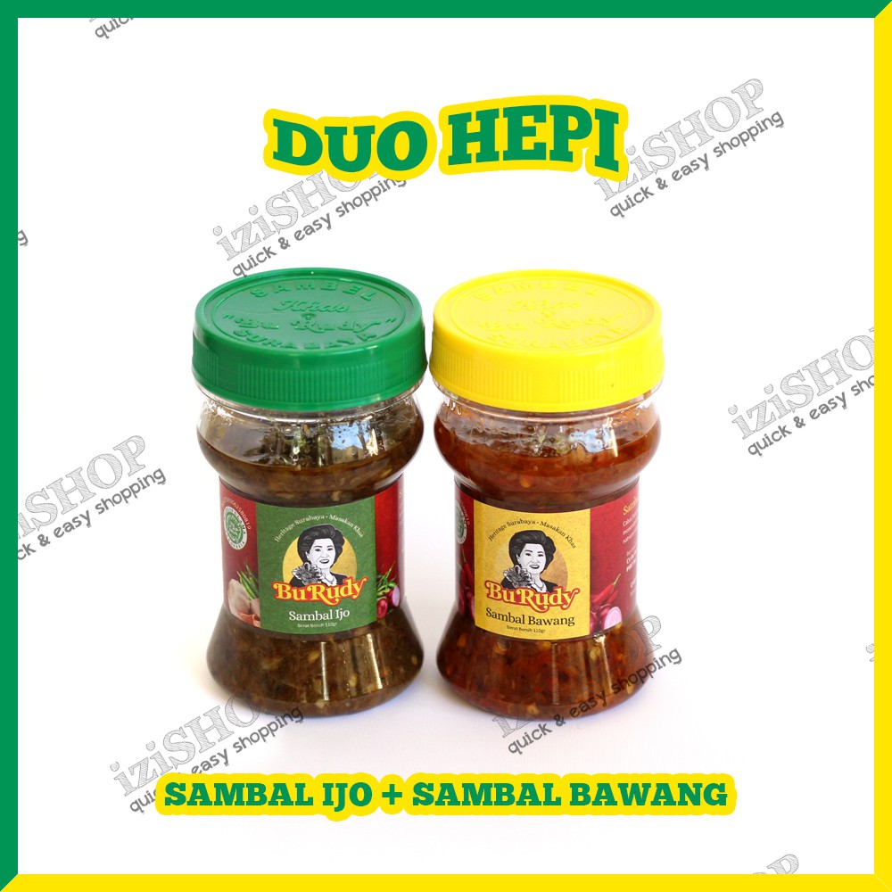 

Paket Duo Hepi - SAMBAL IJO & SAMBAL BAWANG Khas Bu Rudy