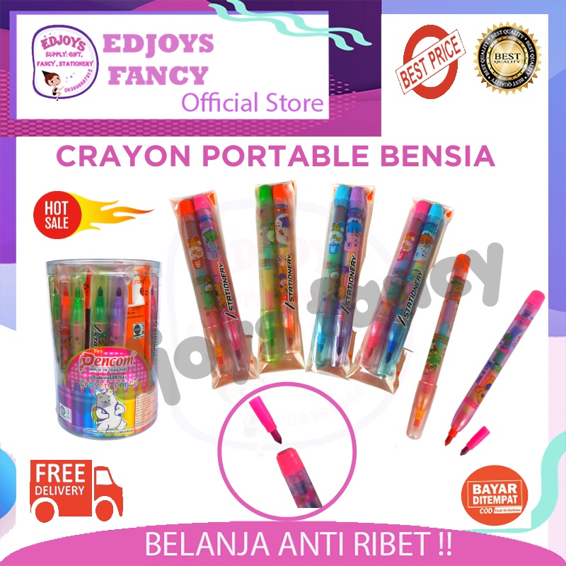 

Crayon / oil pastel / krayon bensia 7 warna thailand pencom cyc-5 isi 2