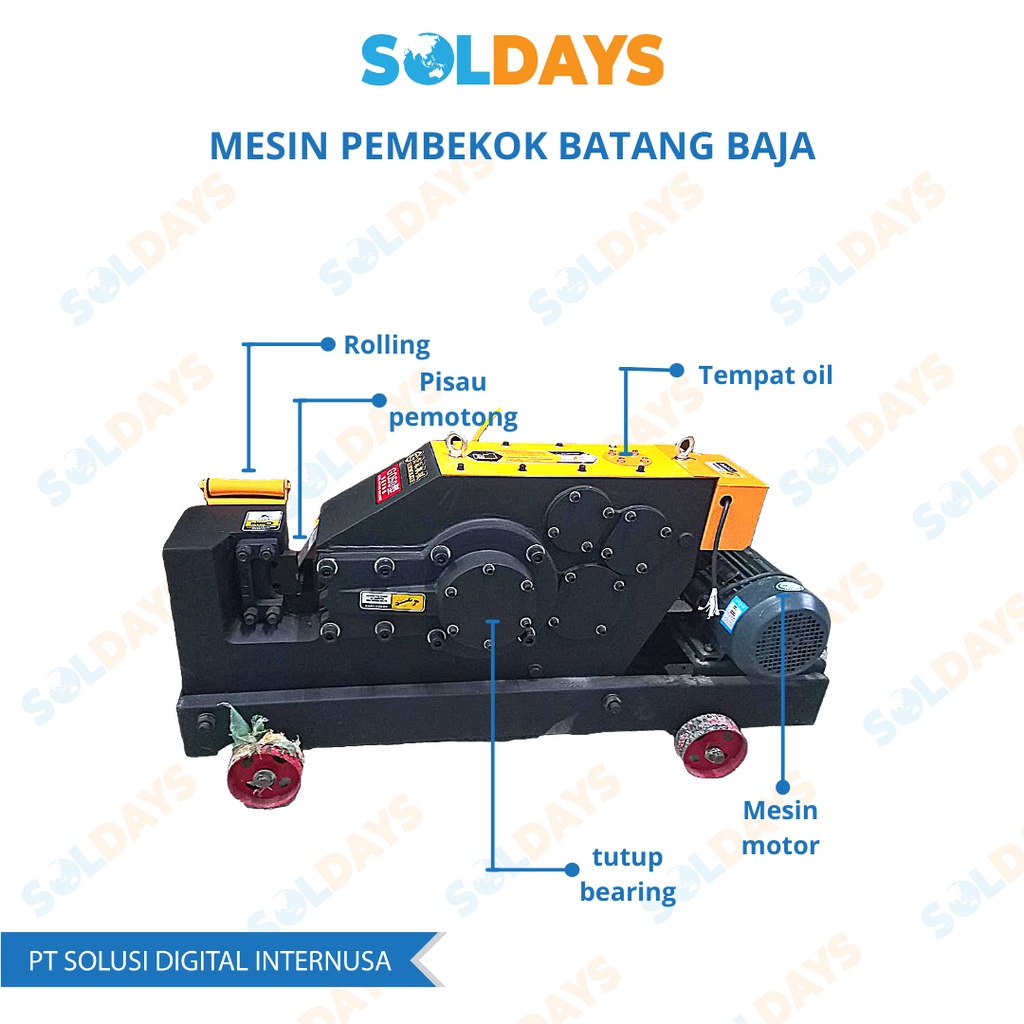 Pemotong Beton Besi Electric/Rebar Cutting Machinie/Steel Cutting