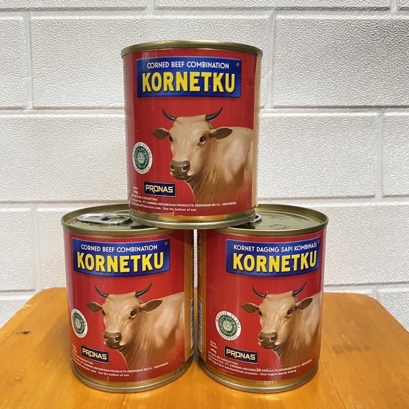 

(340gr) Kornetku/ Kornet daging sapi/ Ham sapi/ Corned beef/ Kornet pronas daging sapi 340gr