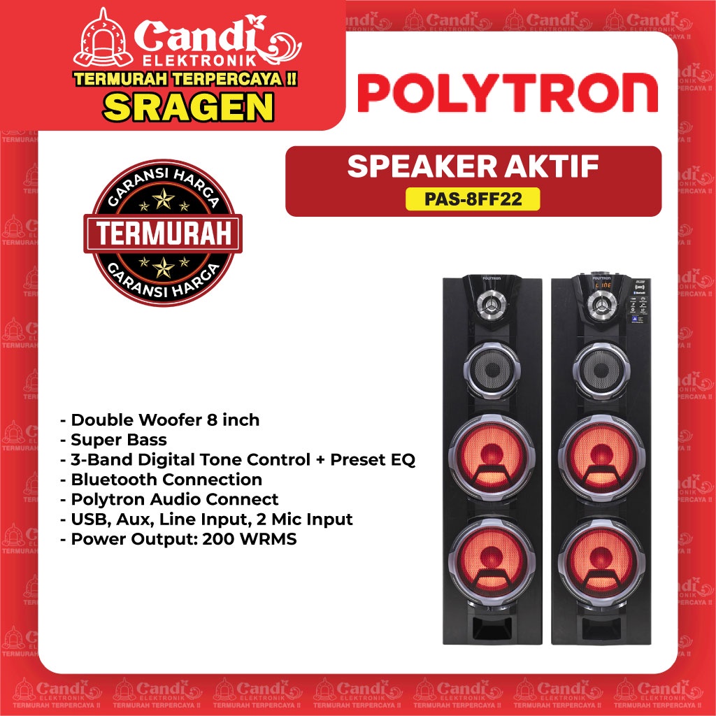 POLYTRON Speaker Aktif - PAS 8FF22