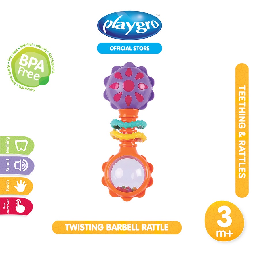 Playgro Twisting Barbell Rattle