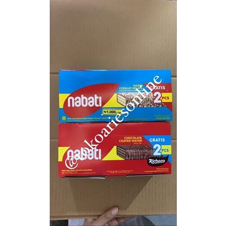 

Nabati Coated chocolate wafer & coated kelapa isi 12