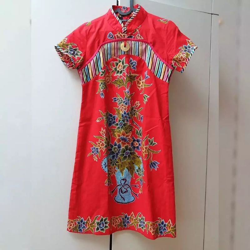 (Preloved) Dress Batik Premium model congsam