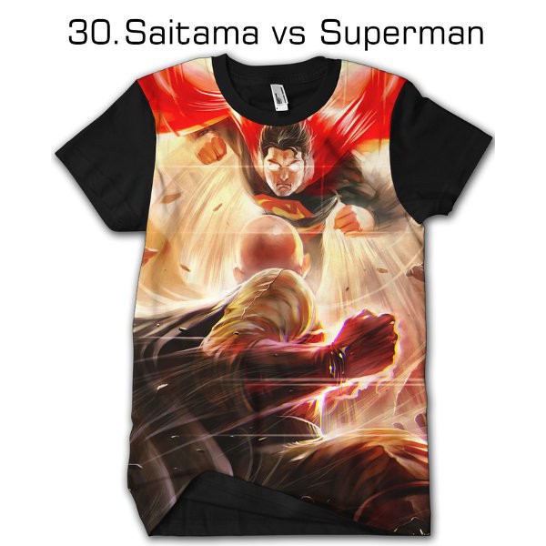  Kaos  Keren kaos  3d  anime superhero Saitama vs superman 