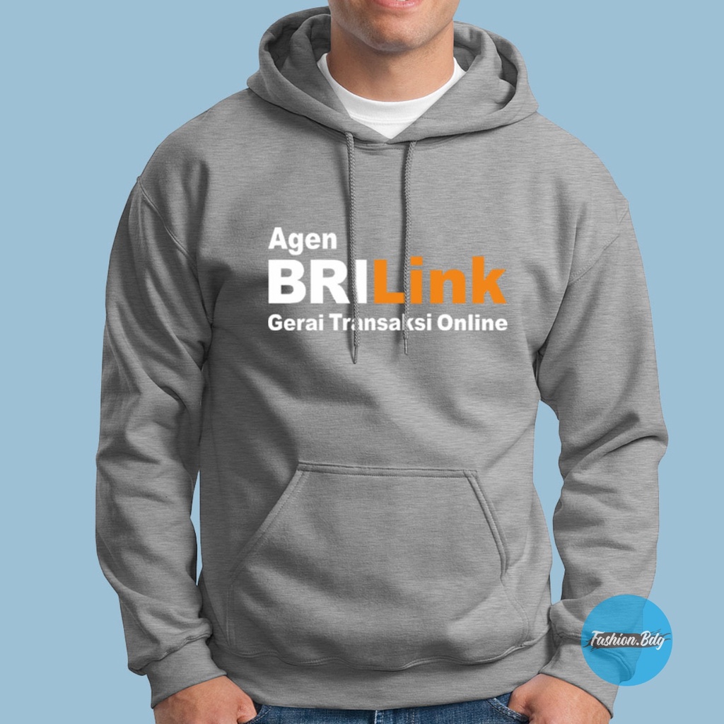 SWEATER HOODIE AGEN BRILINK BAHAN FLEECE TEBAL TERLARIS UNISEX