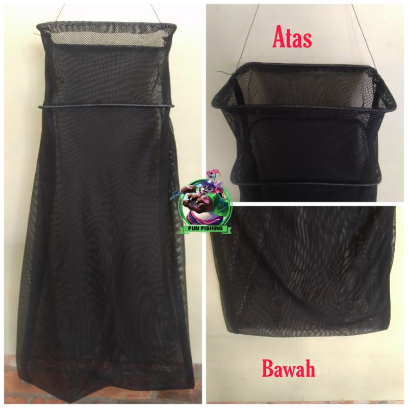 Koja ikan Tempat ikan Korang ikan model dua ring bentuk kotak bahan lembut