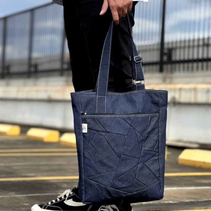 ADAPT TOTE by One More Time - Tas Totebag Jeans Upcycle Handmade OMT Project
