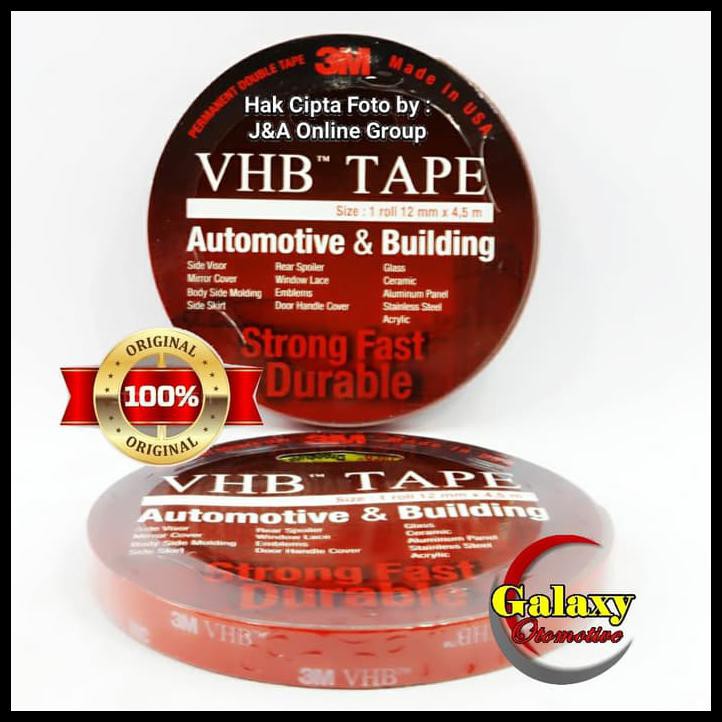 

Produk Unggulan Isolasi Dobel Tape 3M Vhb 12Mm X 4.5Meter 100% Original