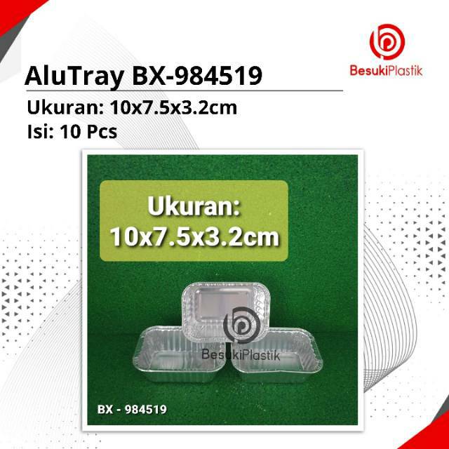 Aluminium Tray BX 984519  / Alu Tray BX984519/ Tray Aluminium Kotak Kecil / Alu Tray Kecil Persegi