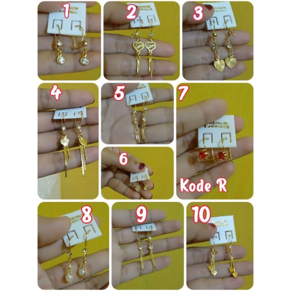 anting murah logam sepuhan