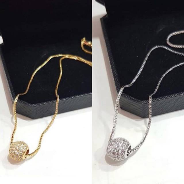 Xuping Kalung + liontin bola" permata