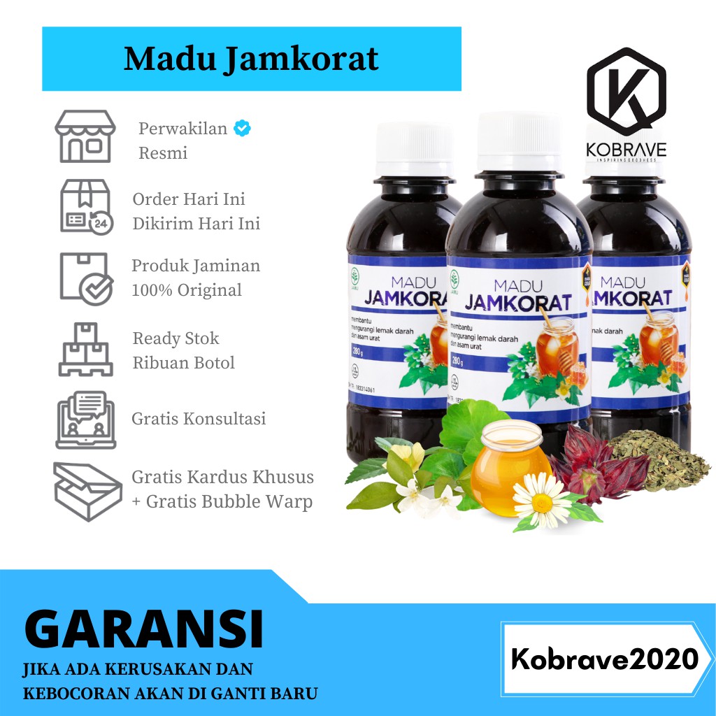 Madu JAMKORAT Terapi Obat Herbal Kolesterol Trigliserida Dan Asam Urat