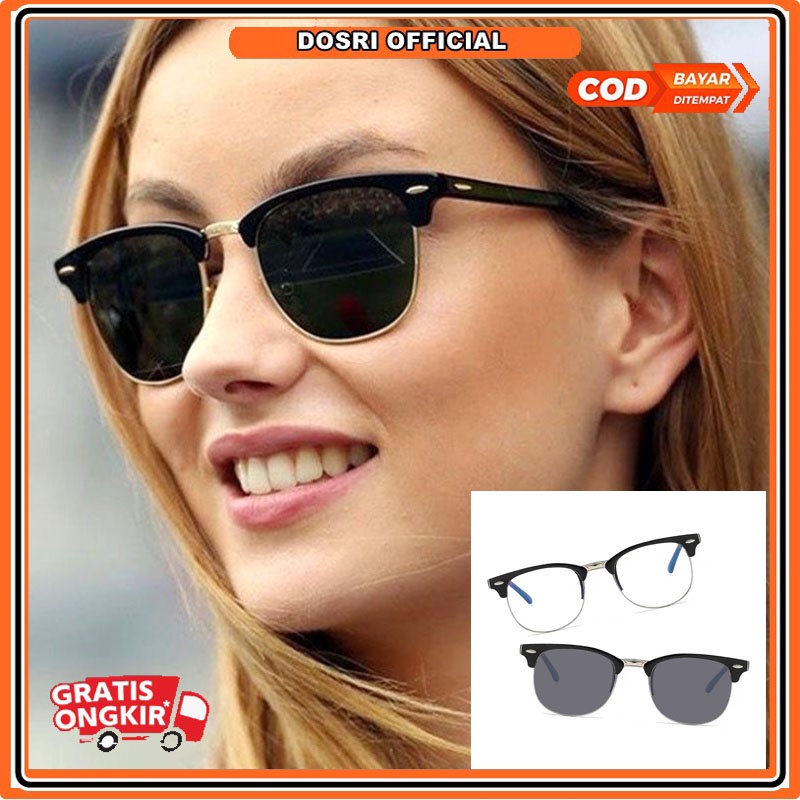 [ BISA COD ] Frame &amp; Lensa Kacamata Wanita Dan Pria Korean Eyeglass High Quality Fashion Import