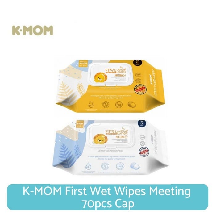 K-mom First Wet Meeting Wipes 70 Pcs