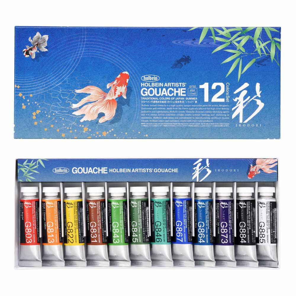 Holbein Artists’ Gouache - Irodori Summer Set of 12 x 15ml