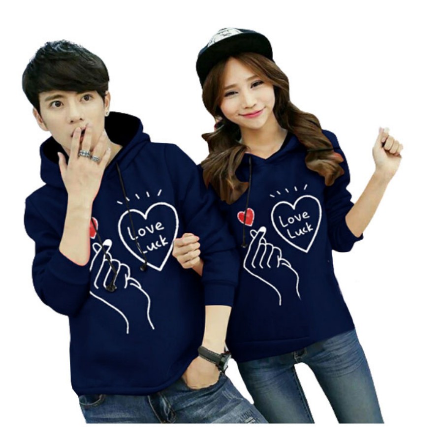 AWENSTORE - COUPLE LOVE LUCK BAJU COUPLE SWEATER COUPLE HOODIE COUPLE GB