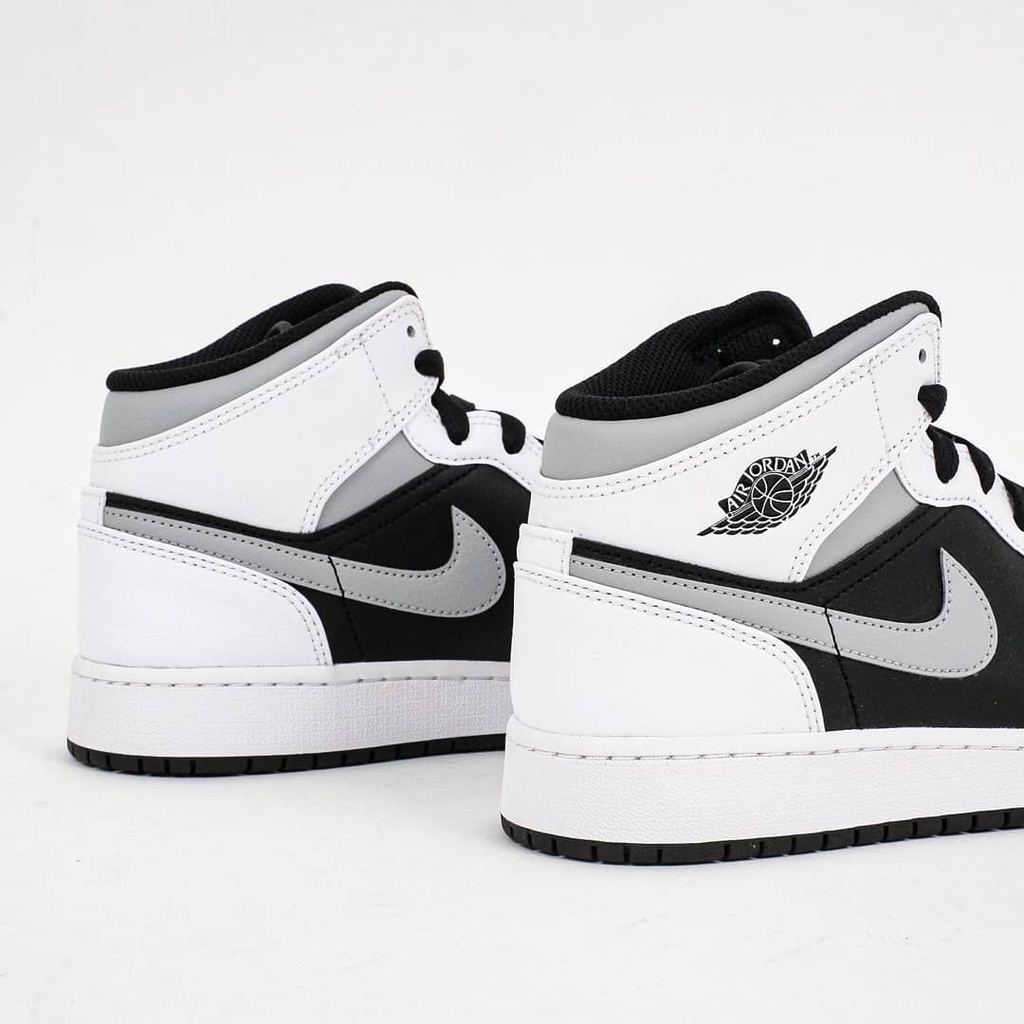 Air Jordan 1 Mid White Shadow GS