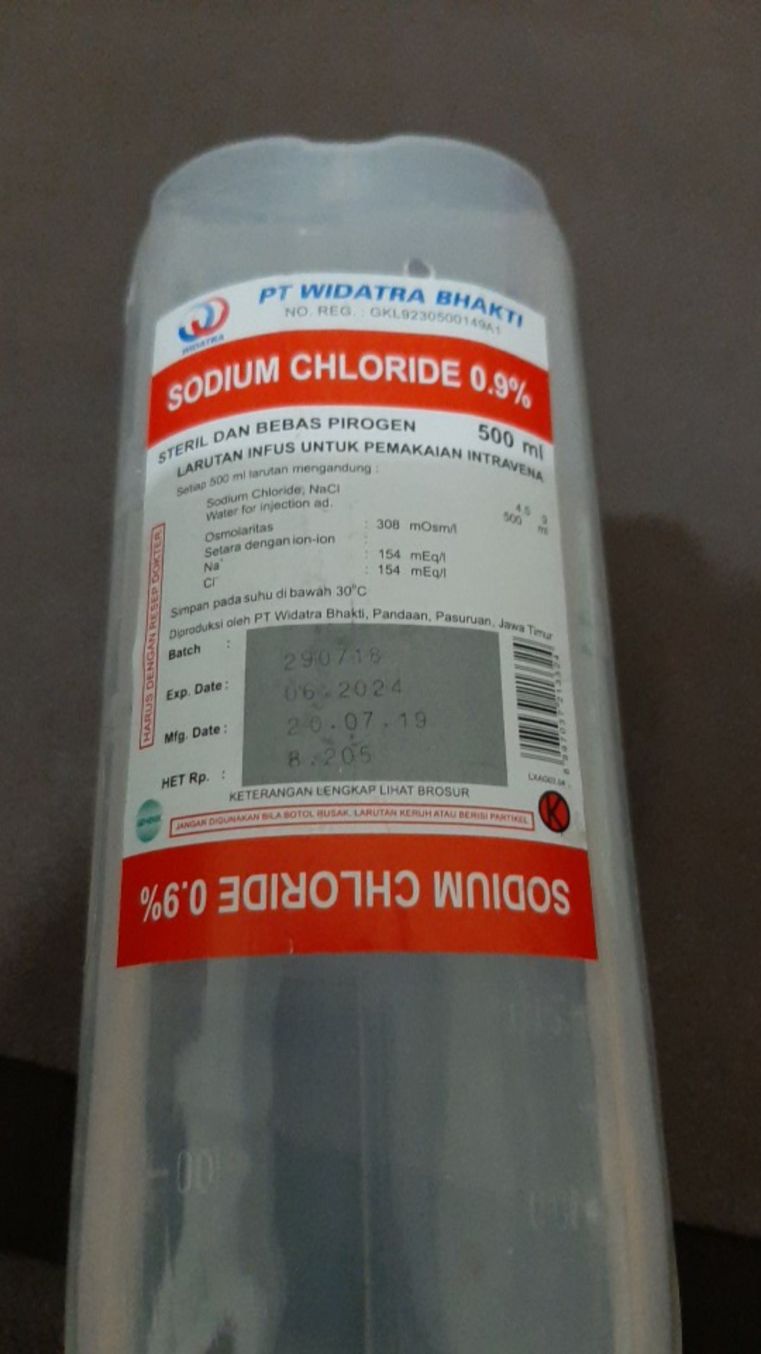  Cairan  infus  Nacl  sodium 500m Shopee Indonesia