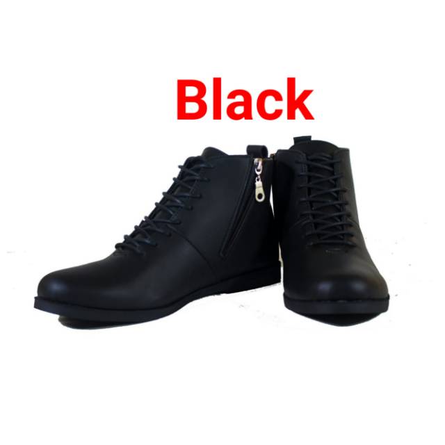 NORTHMAN BLACK- Sepatu Boots Formal Pria Semi Kulit Original Exclusif Sepatu Kantor