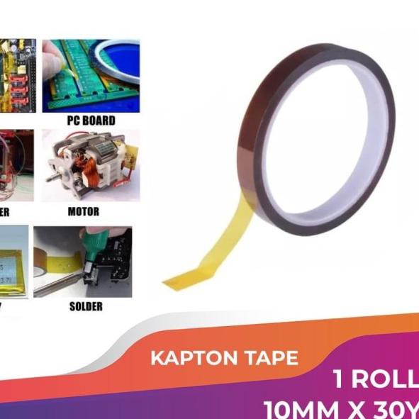 

★ KAPTON TAPE 10MM ISOLASI TAHAN PANAS KAPTON TAPE HIGH TEMPERATURE TAPE ♤