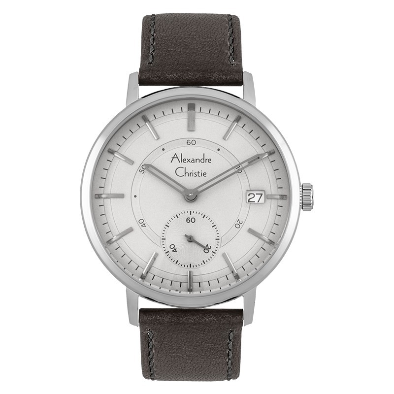 JAM TANGAN PRIA ALEXANDRE CHRISTIE AC6545 AC 6545 MSL LEATHER STRAP