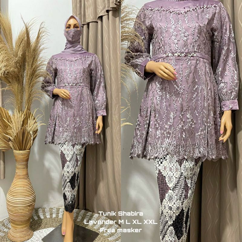 Blouse tunik syabira //SET TUNIK PADANG / SETELAN KEBAYA MODERN / FREE MASKER