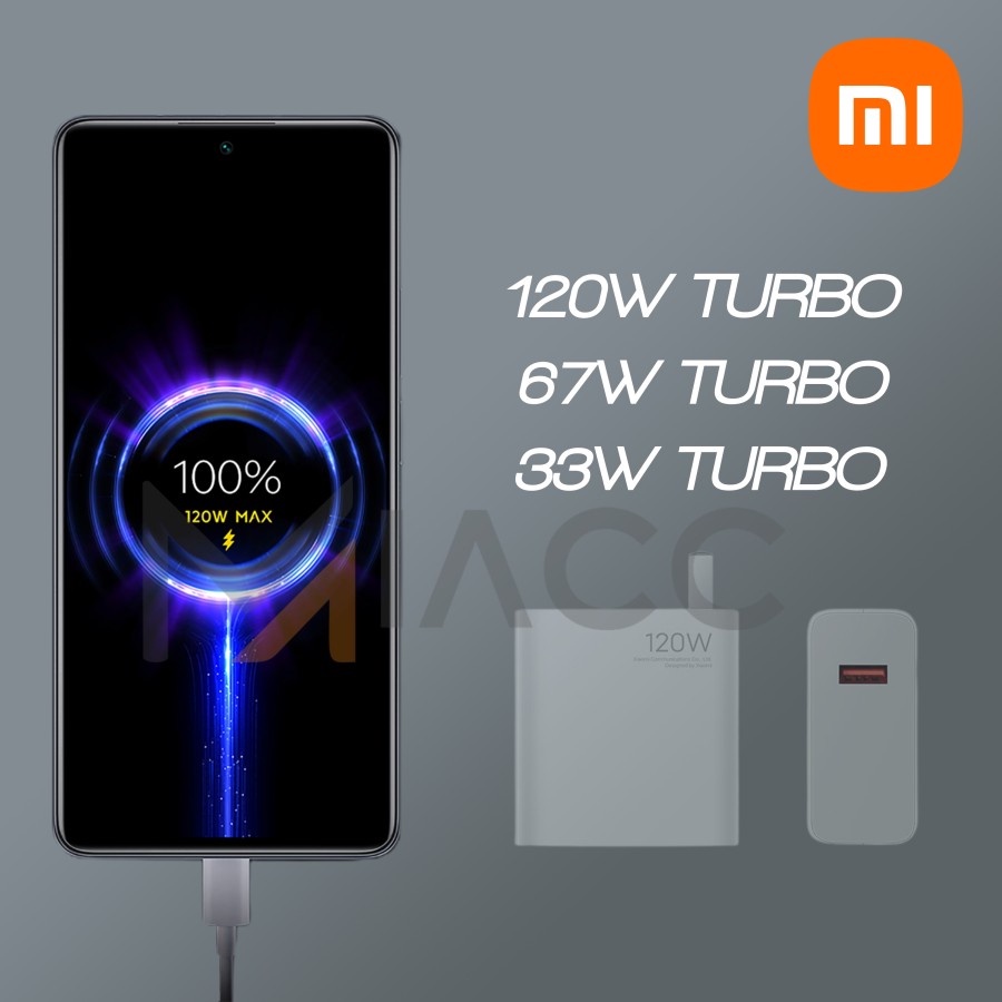 Charger Xiaomi 11T Pro Redmi Note 11 Turbo Hyper 33W 67W 120W Original