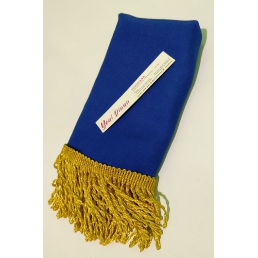 Panjang 3Meter Selendang Tari /Sampur tari (Lebar 36cm)-Biru