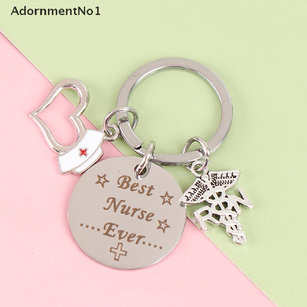 (AdornmentNo1) 1pc Gantungan Kunci Motif Tulisan Dokter / Perawat Untuk Hadiah