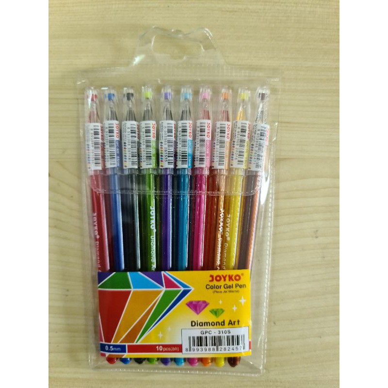 

Joyko Color Gel Pen Diamont Art Ballpoin Pulpen 10 Warna