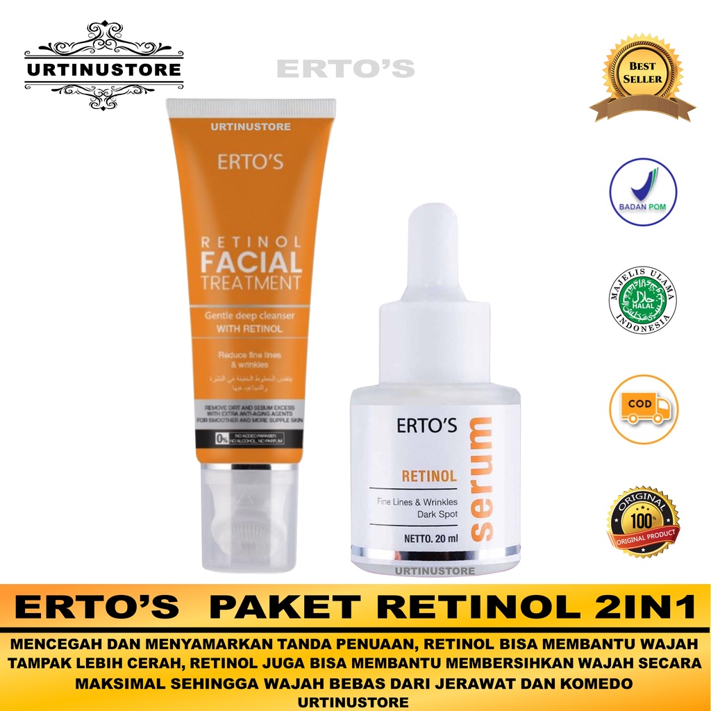 Jual Paket Ertos Retinol 2in1 ( FACIAL TREATMENT NEW RETINOL & ERTOS