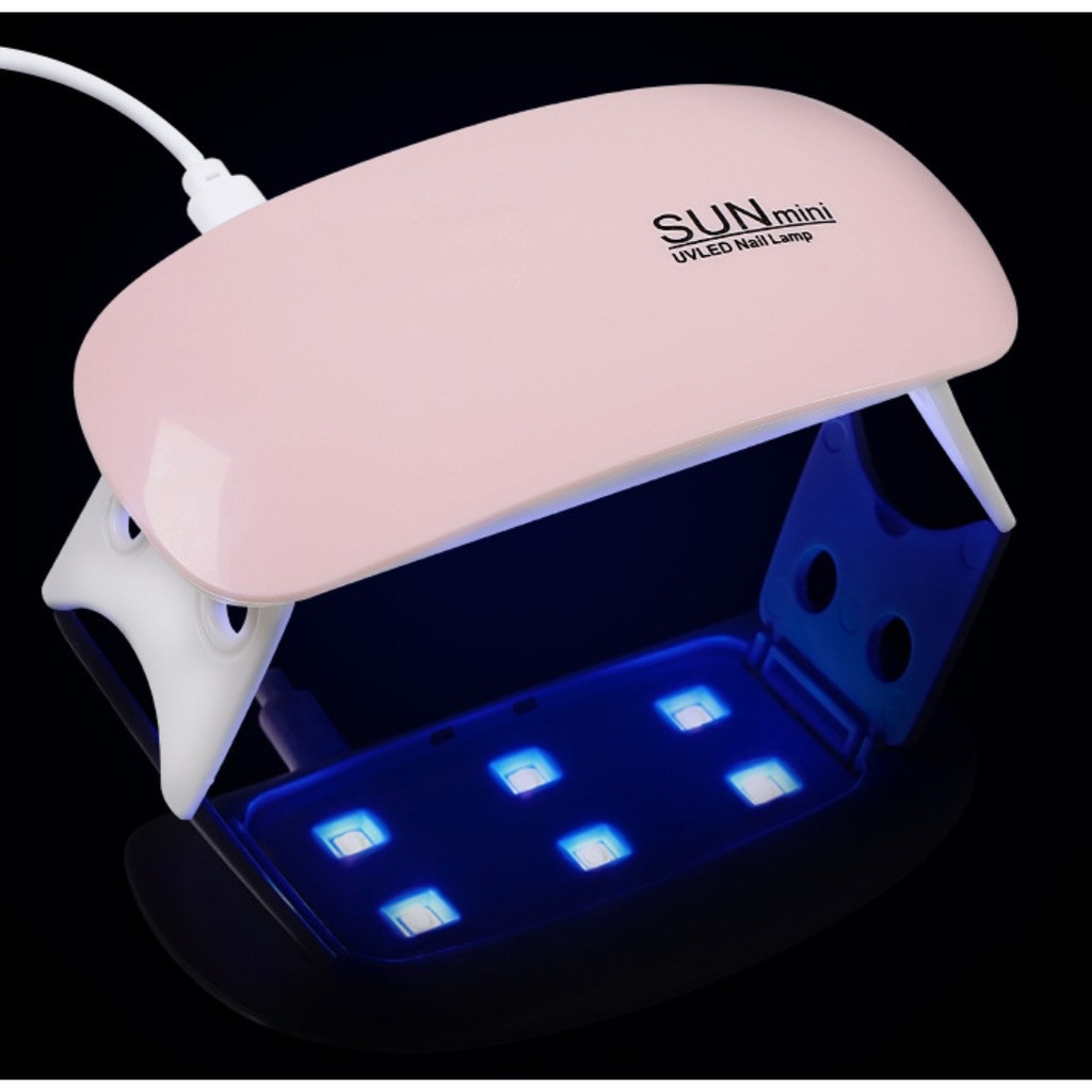 Pengering kutek kuku gel mini uv led nail lamp sunmini portable