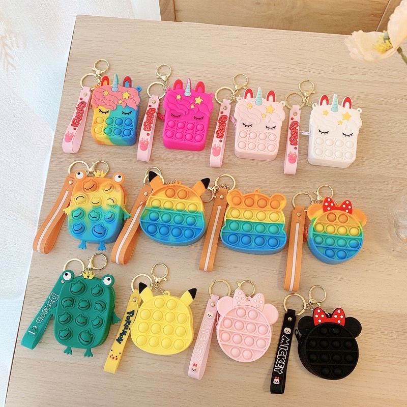 Bag Charm Coin Bag Mini Tas Pop it include Gantungan [BISA JADI AIRPODS CASE]